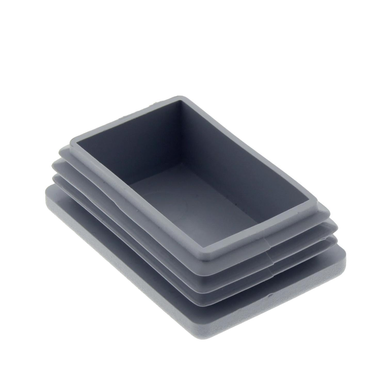Capac plastic pentru teava rectangulara 60 x 40 mm - Gri RAL 7024