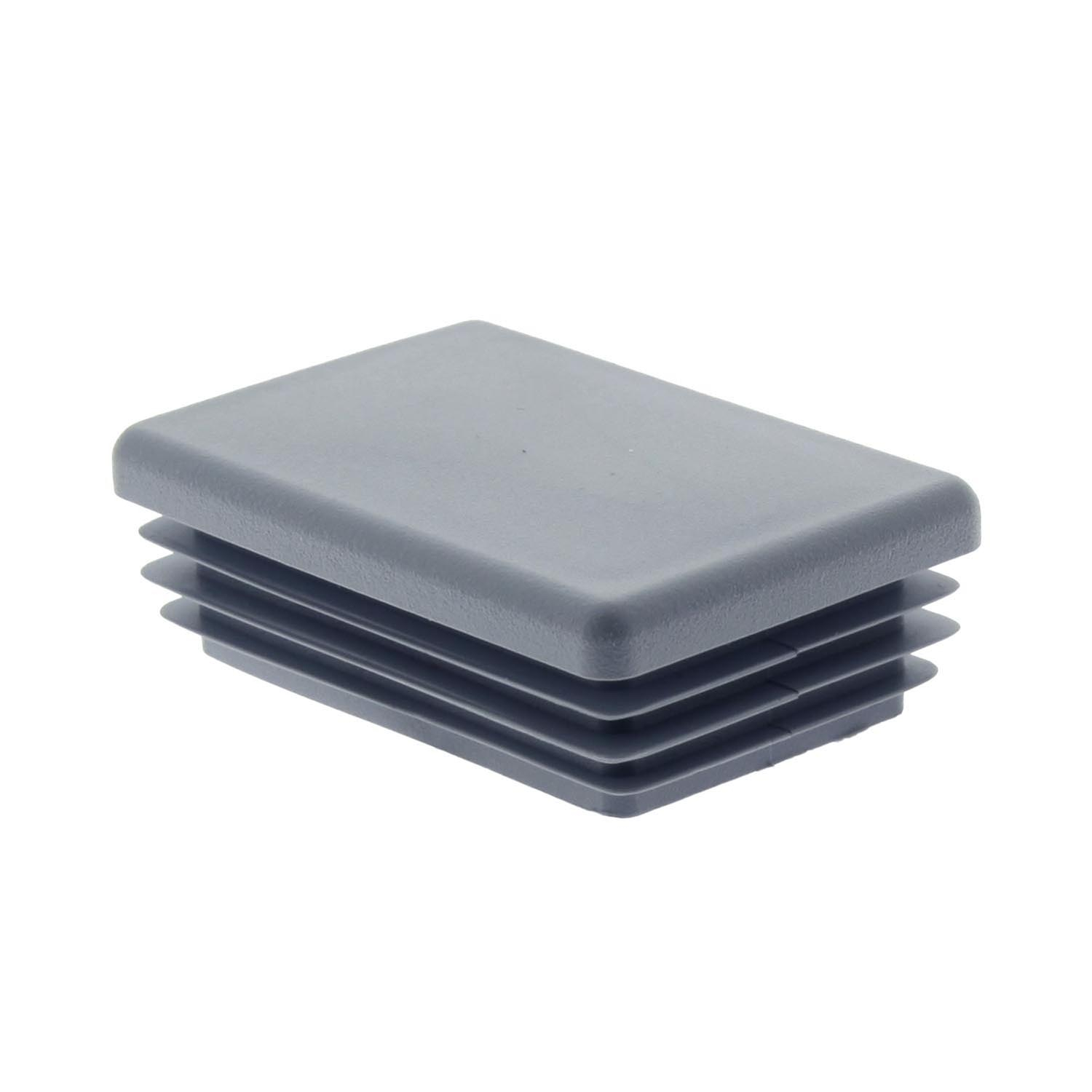 Capac plastic pentru teava rectangulara 60 x 40 mm - Gri RAL 7024