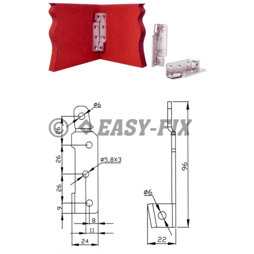 Element cupl. 2 stg+2 dr pt. rame pat mare 424.27.01  ZA