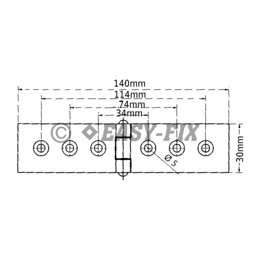 Balama aripi plane  30x140x2,0mm ZA
