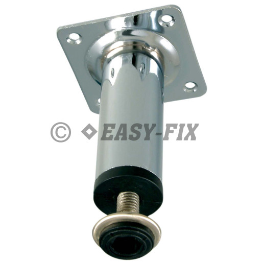 Picior metalic reglabil cu placa Ø30mm, H 50mm - Cromat