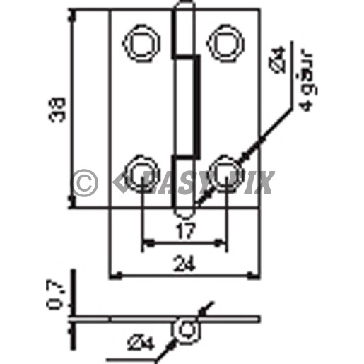 Balama aripi plane  37X23x0,7mm ZG (10 buc)
