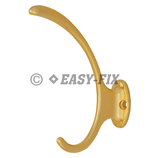 Cuier metalic 2 carlige 494.08 - Auriu