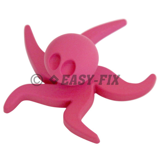 Buton plastic Ø100x40mm - Caracatita - Ciclam