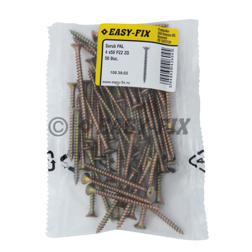 Şurub pt PAL şi lemn cap înecat 4,0x50 ZG PZ2 (50 buc)
