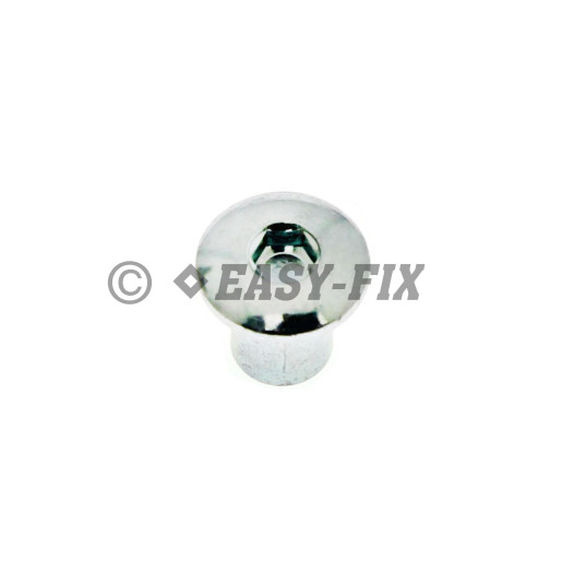 Piuliţă înfundată rotundă, oţel Ø15mm - M6x12 SW5 Zincat alb (100 buc)