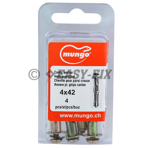 Ancoră metalică pt pereţi Gips-Carton - M4x 42 ZG