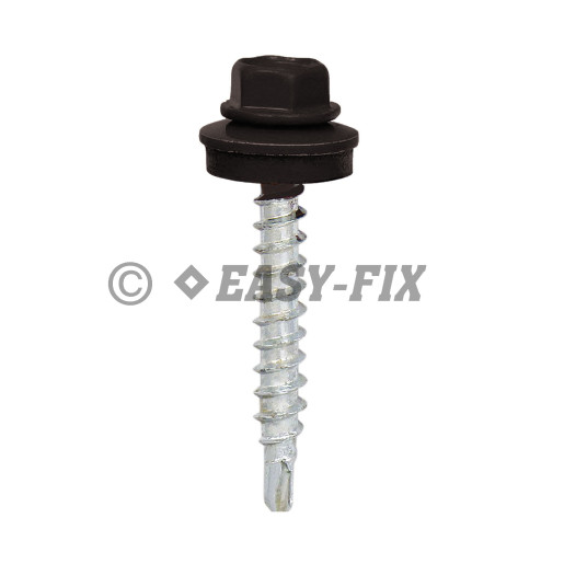 Şurub vopsit DIN 7504K-R + EPDM Ø14 - 4,8x 20 RAL 8019 (250 buc)