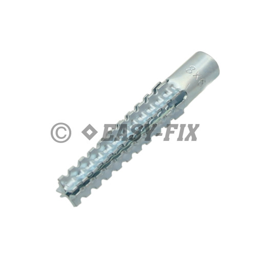 Diblu metalic cu gheare 8,0x38 mm Zincat Alb (100 buc)
