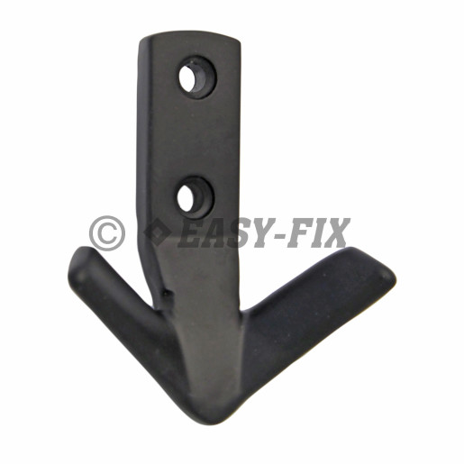 Cuier aluminiu 2 carlige 495.46 - Negru