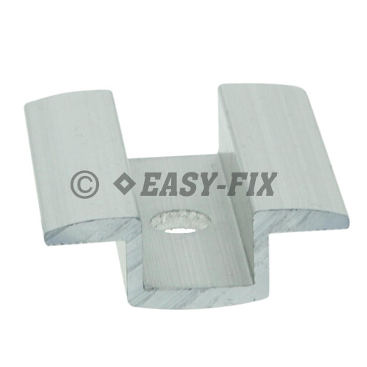 Clema mijloc pentru fixare module fotovoltaice 15x60mm - Aluminiu - 8 buc/punga