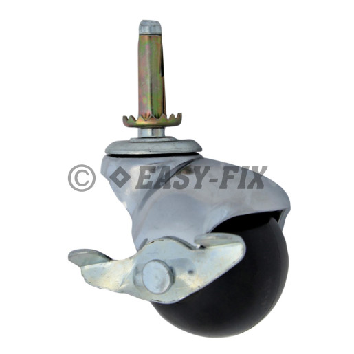 Rotilă Ø40 mm cu bilă si pivot BC40-8x38 cu blocare - Negru