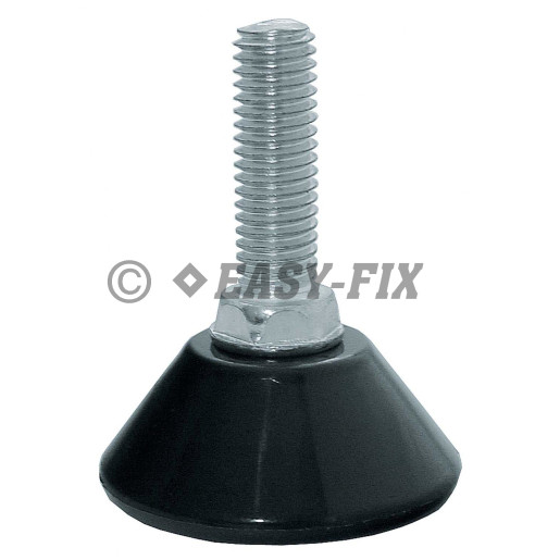 Picior reglabil conic cu şurub M8x25, Ø35  Negru (10 buc)