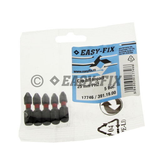 Cap surubelnita impact - BIT 25 mm Phillips PH2  - 5buc/punga 