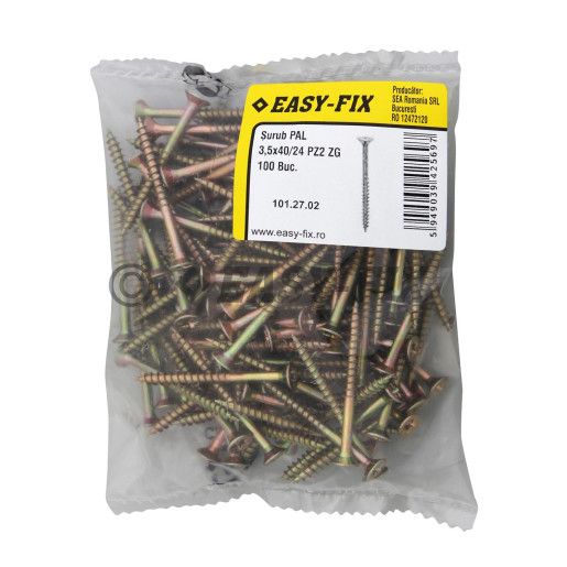 Şurub pt PAL şi lemn cap înecat 3,5x40/24 ZG PZ2 (100 buc)
