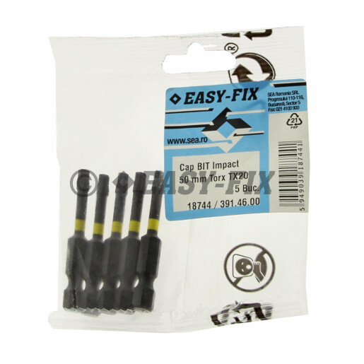 Cap surubelnita impact - BIT 50 mm Torx - TX20 - 5buc/punga 