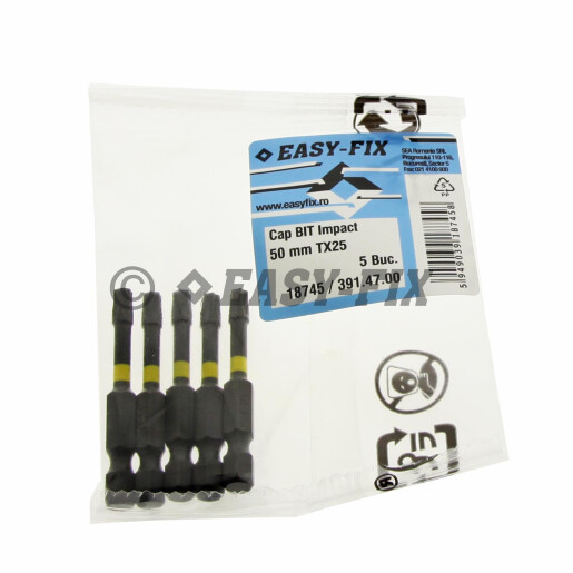 Cap surubelnita impact - BIT 50 mm Torx - TX25 - 5buc/punga 