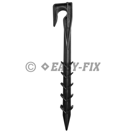Ancora pentru tub picurare/ furtun Ø16mm L180mm - 25 bucati/ punga - Negru 
