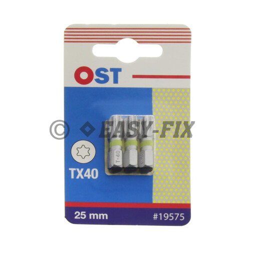 Set cap BIT OST inel Galben 25mm Torx TX40  - 3 buc/Blister