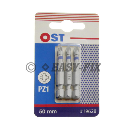 Set cap BIT OST inel Albastru 50mm Pozidrive PZ1  - 3 buc/Blister