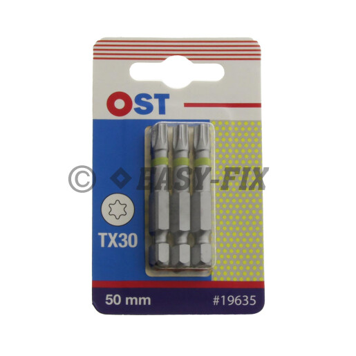 Set cap BIT OST inel Galben 50mm Torx TX30  - 3 buc/Blister