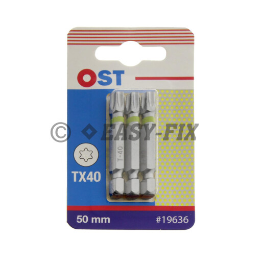 Set cap BIT OST inel Galben 50mm Torx TX40  - 3 buc/Blister