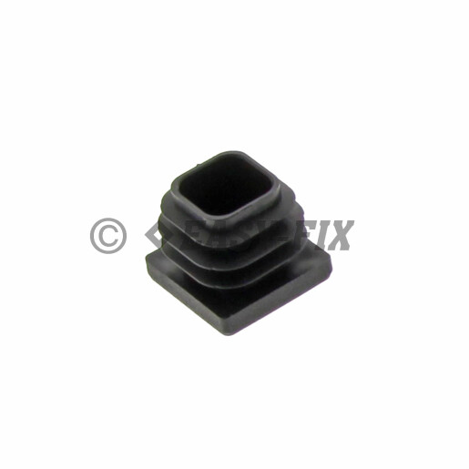 Capac plastic pentru teava patrata  20 x 20 mm - Negru 
