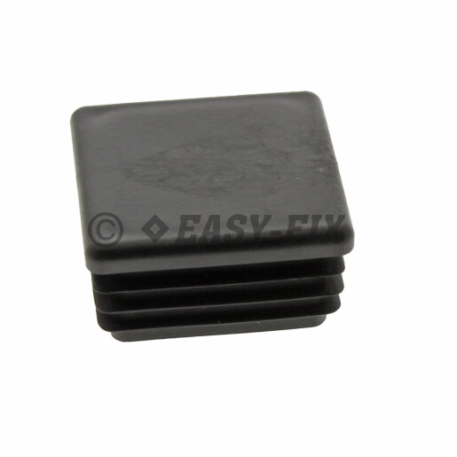 Capac plastic pentru teava patrata  30 x 30 mm - Negru 