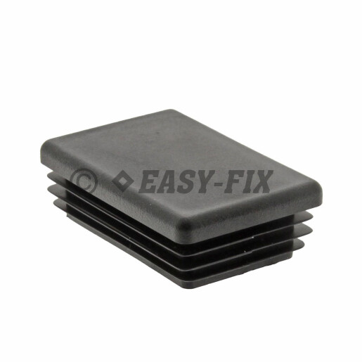 Capac plastic pentru teava rectangulara 50 x 30 mm - Negru