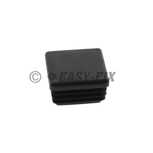 Capac plastic pentru teava patrata  15 x 15 mm - Negru 