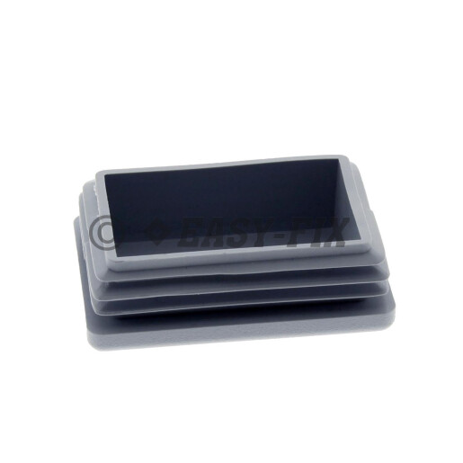 Capac plastic pentru teava rectangulara  60 x 40 mm - Gri RAL 7024