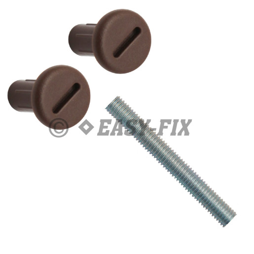 Set Şurub cuplare cu cap plastic M6x46mm - Maro - 4 buc