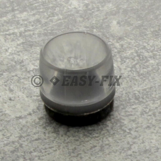 Protectie pentru picior metalic scaun Ø20mm - Transparent / Feltru (4 bucati)