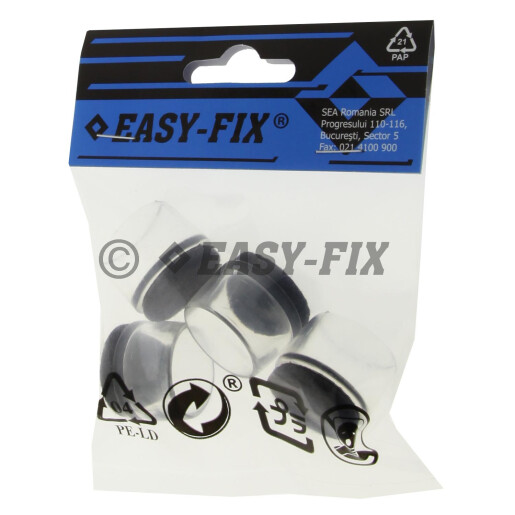 Protectie pentru picior metalic scaun Ø22mm - Transparent/ Feltru (4 bucati)