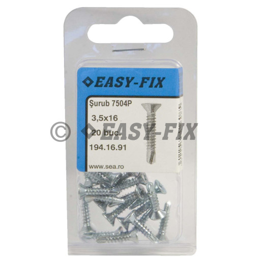 Şurub autoforant cap înecat DIN 7504P - 3,5x16 ZA PH2
