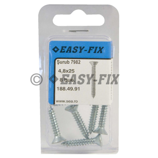 Şurub pt tablă cap înecat DIN 7982C 4,8x25 ZA PH2