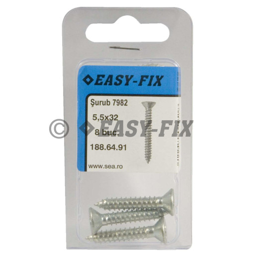 Şurub pt tablă cap înecat DIN 7982C 5,5x32 ZA PH3