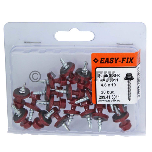 Şurub vopsit DIN 7504K-R + EPDM Ø14 - 4,8x 19 RAL 3011