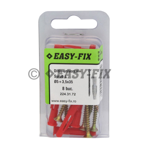 Diblu universal Ø 5 x30 şi Şurub L 3,5x 35