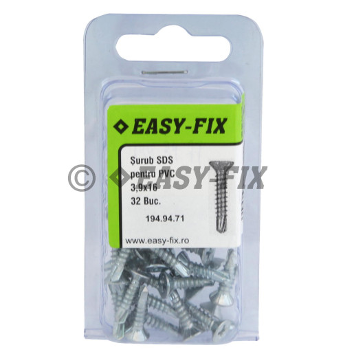 Şurub autoforant cap înecat pt PVC 3,9x16 ZA -PH2