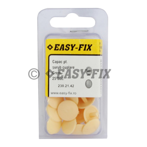 Capac plastic cu pin pt şurub cuplare - Crem