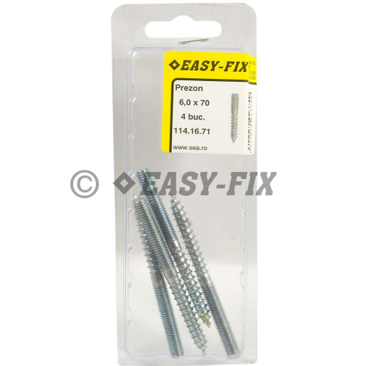 Prezon lemn-metal M 6x 70 ZA L35/M30