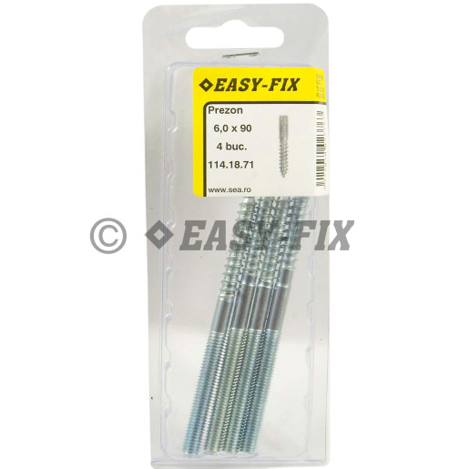 Prezon lemn-metal M 6x 90 ZA L35/M40