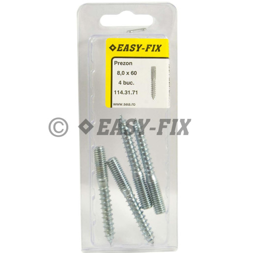 Prezon lemn-metal M 8x 60 ZA  L35/M20