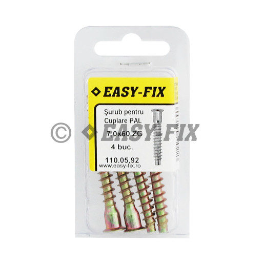 Şurub pt cuplare PAL cap inecat 7.0x60 ZG - SW 4