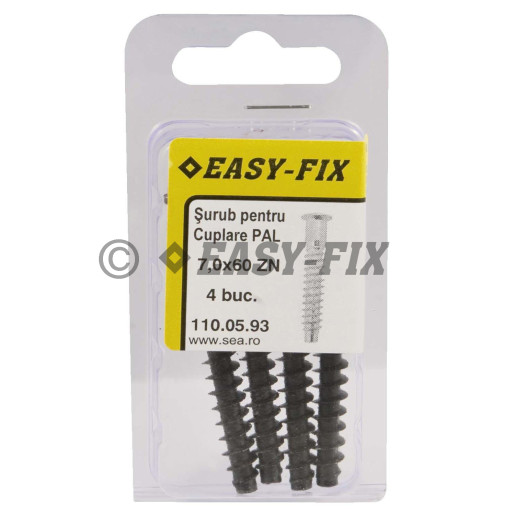 Şurub pt cuplare PAL cap inecat 7.0x60 ZN - SW 4