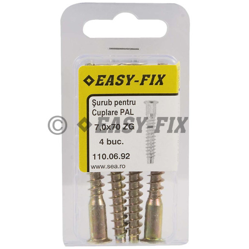 Şurub pt cuplare PAL cap inecat 7.0x70 ZG - SW 4