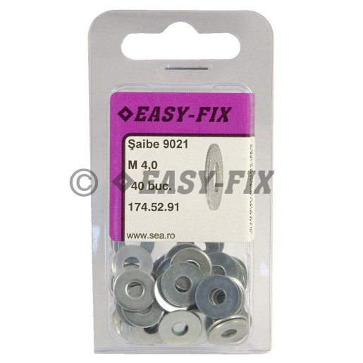 Şaibe plate DIN 9021 - M 4x12x1,00 ZA