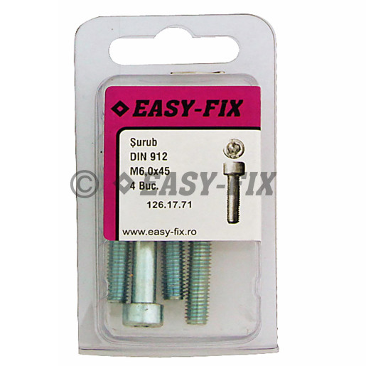 Şurub cap cilindric DIN 912- 8.8 M  6x 45/24 ZA SW5