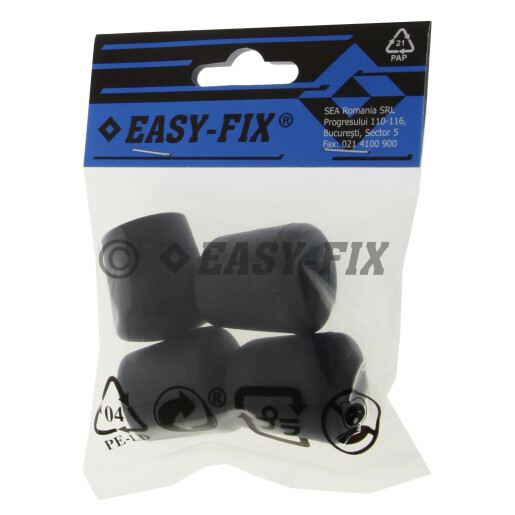 Protectie pentru picior metalic scaun Ø22mm - Negru(4 bucati)